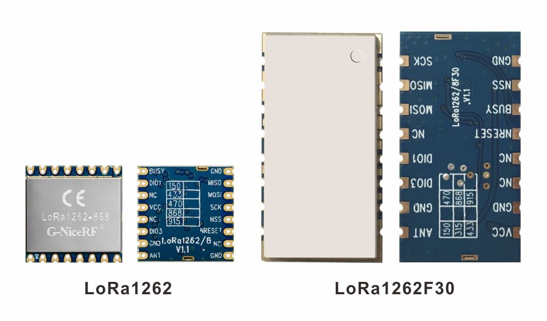 LoRa模塊LoRa1262與LoRa1262F30的產品對比